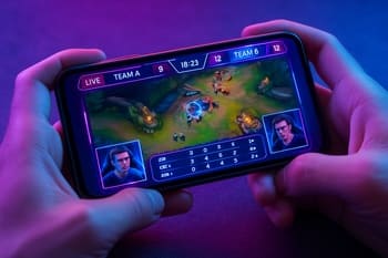 Azarkeşlər mobil cihazlardan NeonTide matç yayımını izləyir