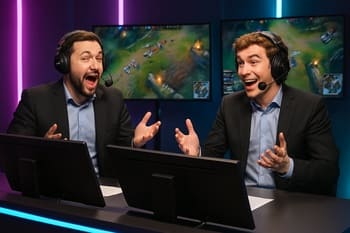 NeonTide casters canlı efirdə matç gedişini şərh edir