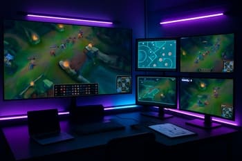 Replay otağında operatorlar monitorlarda müxtəlif kamera bucaqlarını idarə edir